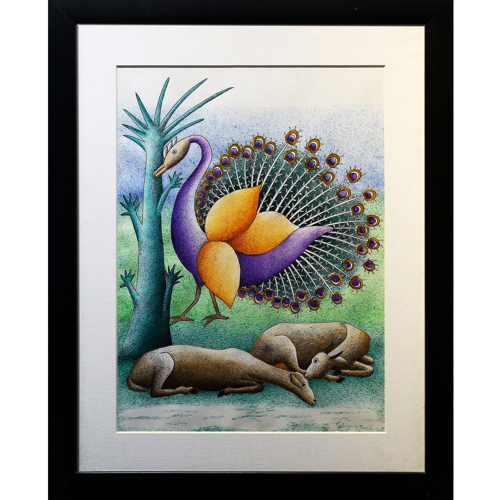 Peacock Framed Art