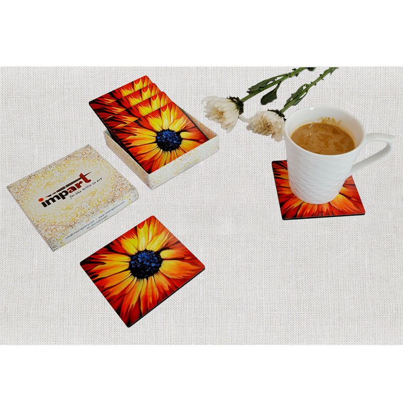 Abstract Flower Coasters