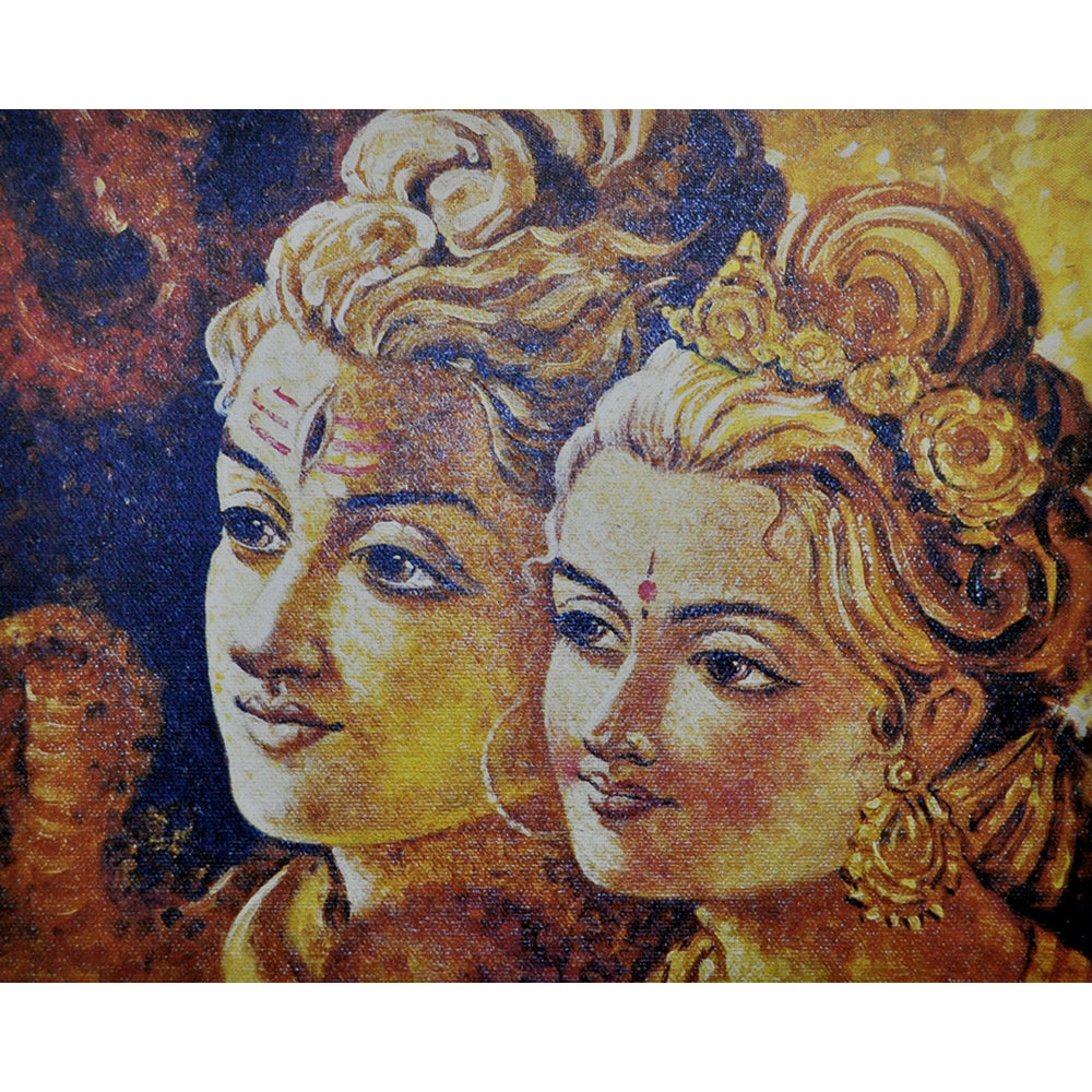 Shiv Parwati Canvas Print