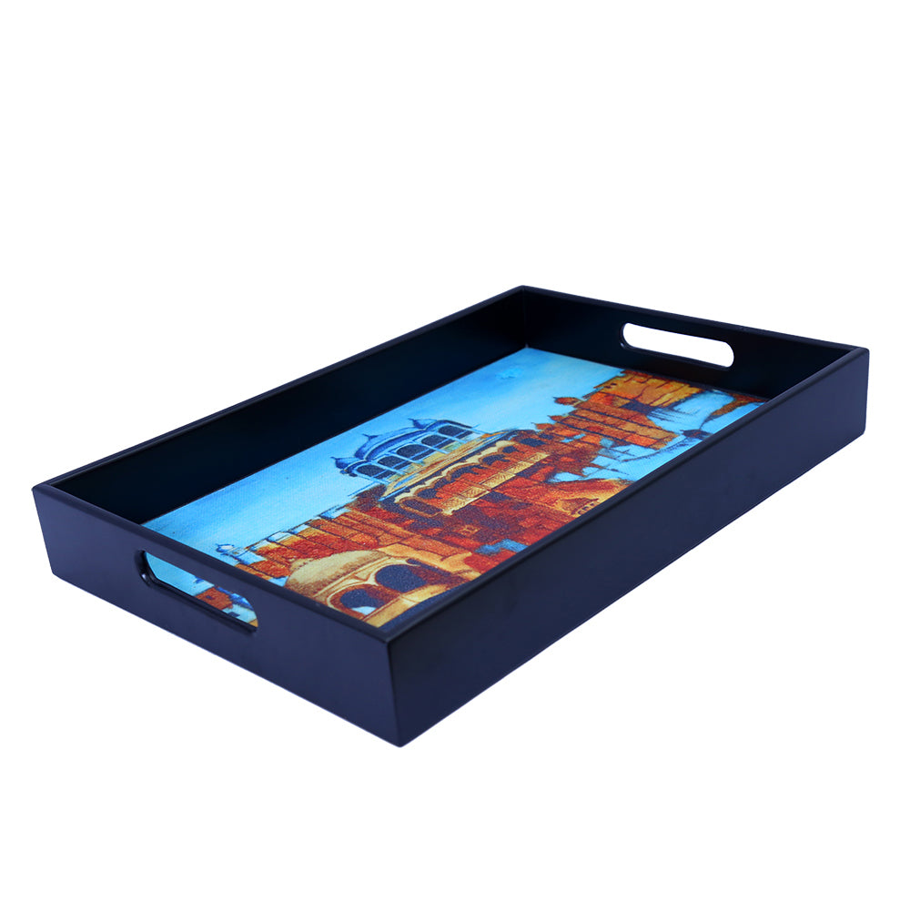 Abstract Fort Serving Tray